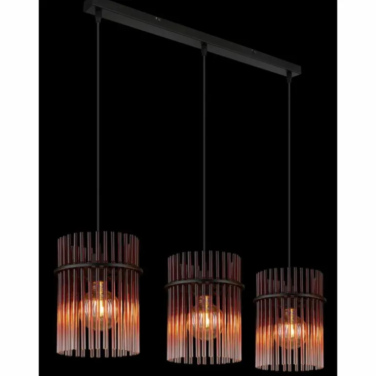 Gorley Suspension Luminaires Globo Lighting Noir, 3 lumières