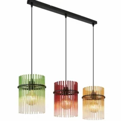 Gorley Suspension Luminaires Globo Lighting Noir, 3 lumières