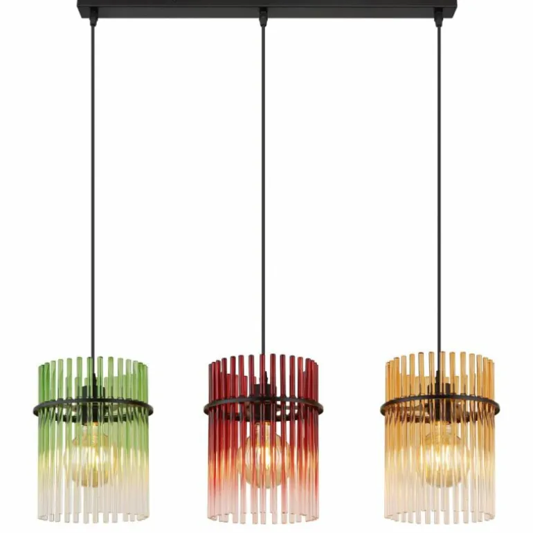 Gorley Suspension Luminaires Globo Lighting Noir, 3 lumières