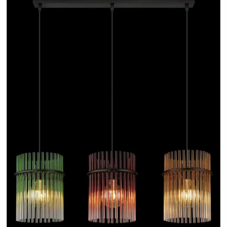 Gorley Suspension Luminaires Globo Lighting Noir, 3 lumières