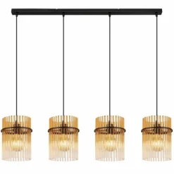 Gorley Suspension Luminaires Globo Lighting Noir, 4 lumières