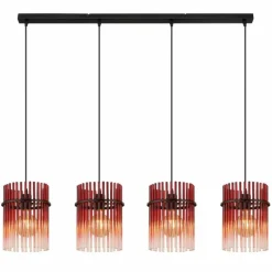 Gorley Suspension Luminaires Globo Lighting Noir, 4 lumières
