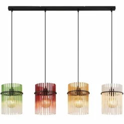 Gorley Suspension Luminaires Globo Lighting Noir, 4 lumières