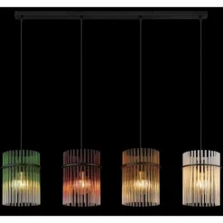 Gorley Suspension Luminaires Globo Lighting Noir, 4 lumières