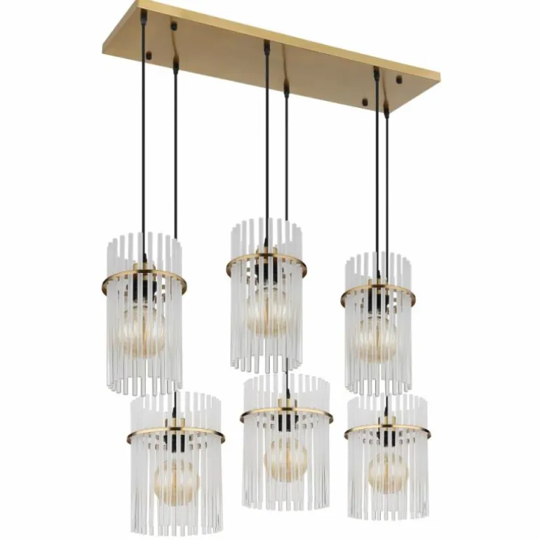 Gorley Suspension Luminaires Globo Lighting Or, 6 lumières