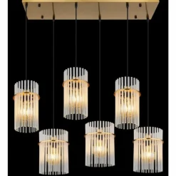 Gorley Suspension Luminaires Globo Lighting Or, 6 lumières