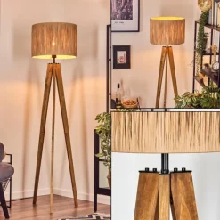 Granja Lampadaire, Liseuse Écru, Noir, 1 lumière
