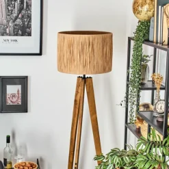 Granja Lampadaire, Liseuse Écru, Noir, 1 lumière