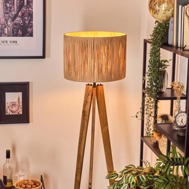 Granja Lampadaire, Liseuse Écru, Noir, 1 lumière
