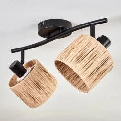 Granja Plafonnier Noir, 2 lumières