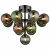 Grappy Plafonnier Luminaires Globo Lighting Chrome, Noir, 13 lumières