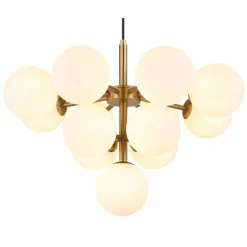 Grappy Suspension Luminaires Globo Lighting Or, 13 lumières