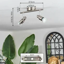 Gropptorp Plafonnier, Spot de plafond Nickel mat, 2 lumières