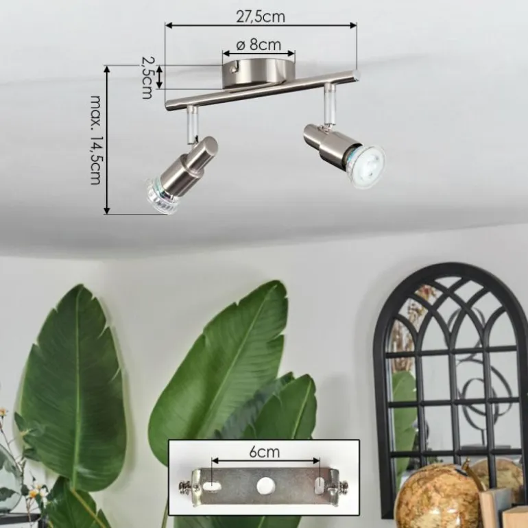 Gropptorp Plafonnier, Spot de plafond Nickel mat, 2 lumières