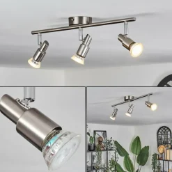 Gropptorp Plafonnier, Spot de plafond Nickel mat, 3 lumières