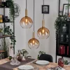 Grovsta Suspension, Boule lumineuse, Suspension Or, Noir, 3 lumières