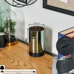 Grubbe Lampe de table d'extérieur, Lampe à poser LED Noir, 1 lumière