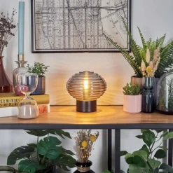 Gualtar Lampe à poser Noir, 1 lumière