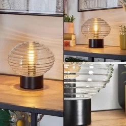 Gualtar Lampe à poser Noir, 1 lumière