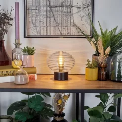 Gualtar Lampe à poser Noir, 1 lumière