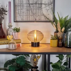 Gualtar Lampe à poser Noir, 1 lumière