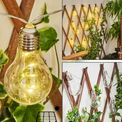 guirlande lumineuse solaire Markhus LED Transparent, 10 lumières