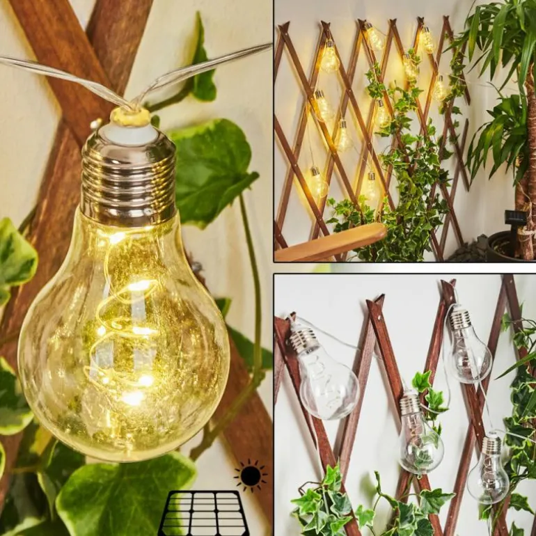 guirlande lumineuse solaire Markhus LED Transparent, 10 lumières