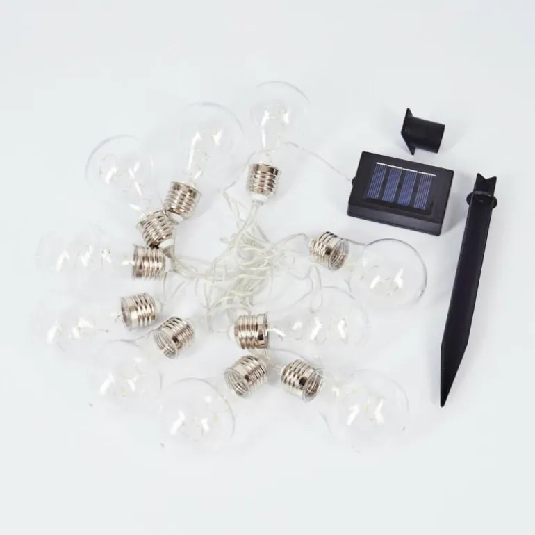 guirlande lumineuse solaire Markhus LED Transparent, 10 lumières