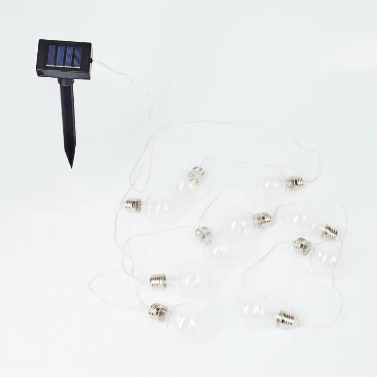 guirlande lumineuse solaire Markhus LED Transparent, 10 lumières