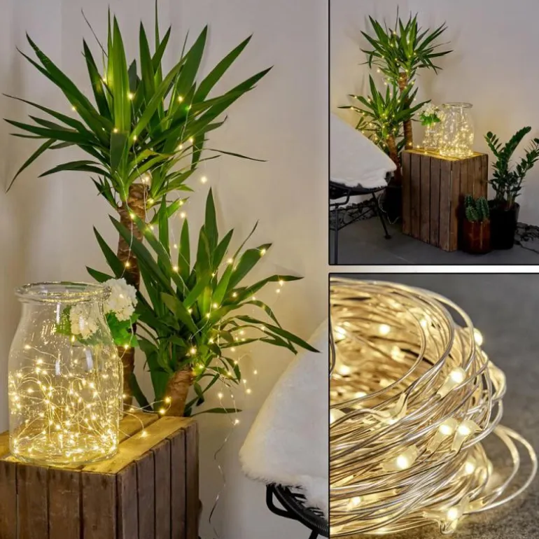 Guirlande solaire Pistoia LED Blanc, 120 lumières