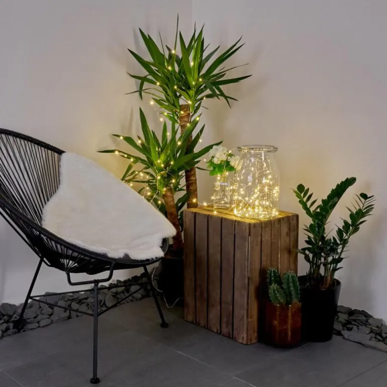 Guirlande solaire Pistoia LED Blanc, 120 lumières