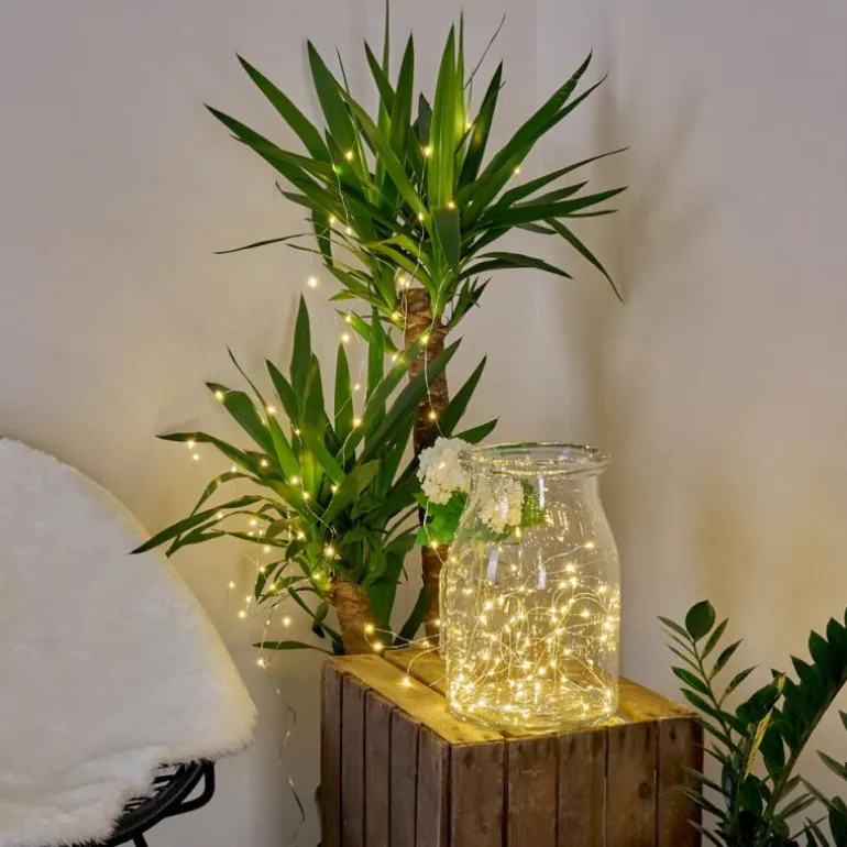 Guirlande solaire Pistoia LED Blanc, 120 lumières