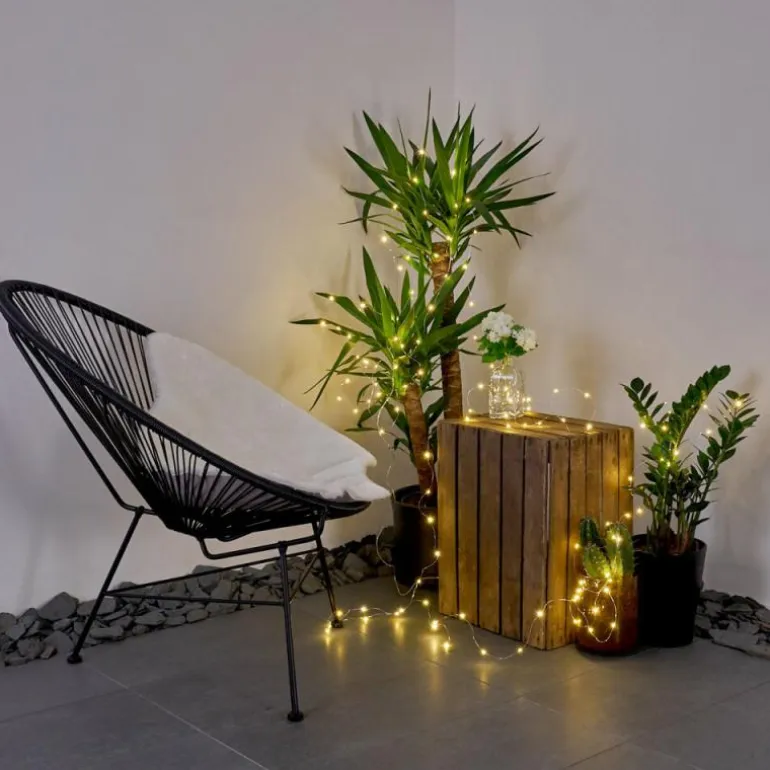 Guirlande solaire Pistoia LED Blanc, 120 lumières