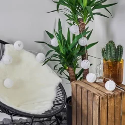 Guirlande solaire Redding LED Blanc, 10 lumières