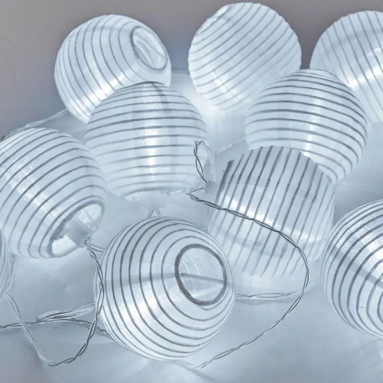Guirlande solaire Redding LED Blanc, 10 lumières