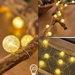 Guirlande Sondrio LED, 20 lumières