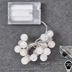 Guirlande Sondrio LED, 20 lumières