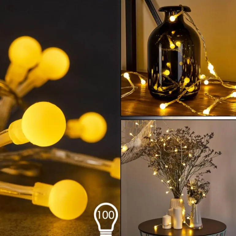 Guirlande Sondrio LED, 100 lumières