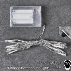 Guirlande Sondrio LED, 20 lumières