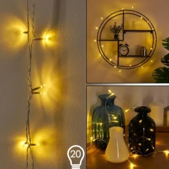 Guirlande Sondrio LED Blanc, 20 lumières