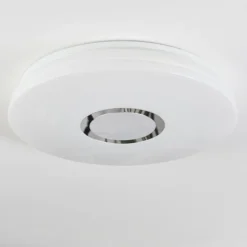 Hafdhem Plafonnier LED Argenté, 1 lumière, Télécommandes