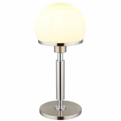 Haku Lampe à poser Luminaires Globo Lighting Chrome, Nickel mat, 1 lumière