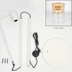 Hasvik Lampadaire Blanc, 1 lumière