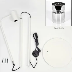 Hasvik Lampadaire Blanc, 1 lumière