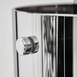 Hasvik Lampadaire Chrome, Noir, 1 lumière