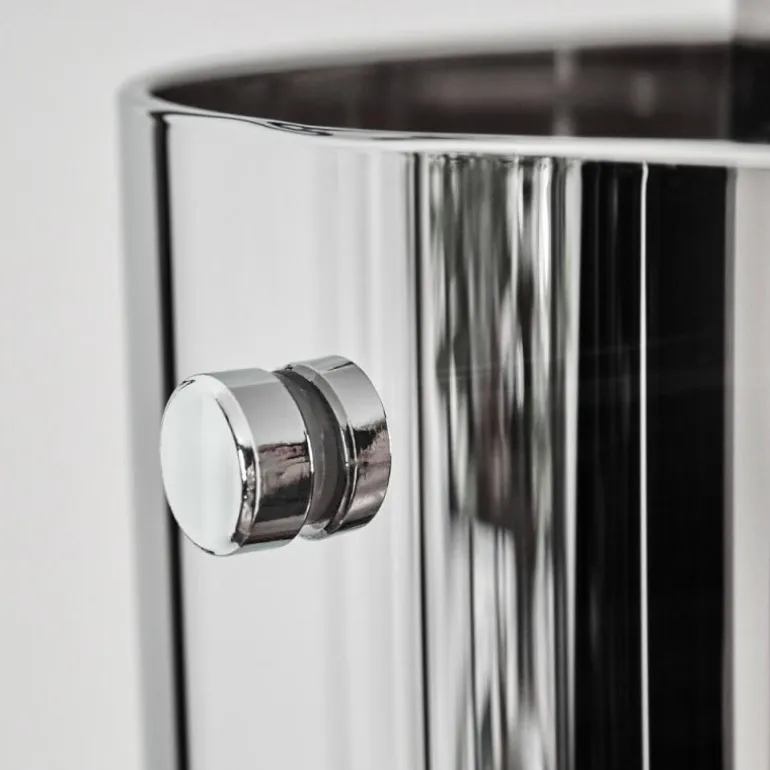 Hasvik Lampadaire Chrome, Noir, 1 lumière
