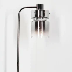 Hasvik Lampadaire Chrome, Noir, 1 lumière