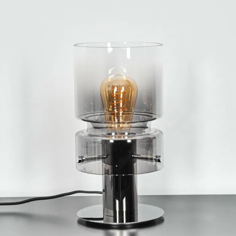 Hasvik Lampe de bureau, Lampe à poser, Liseuse Chrome, Noir, 1 lumière