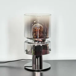 Hasvik Lampe de bureau, Lampe à poser, Liseuse Chrome, Noir, 1 lumière