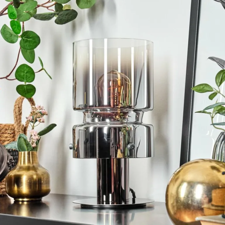 Hasvik Lampe de bureau, Lampe à poser, Liseuse Chrome, Noir, 1 lumière